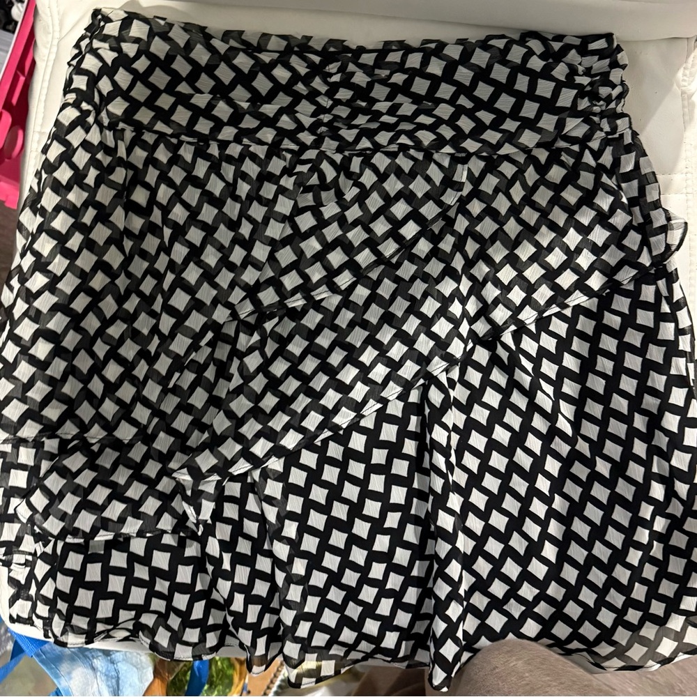 Nine West Black and White Asymmetrical Skirt